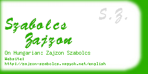 szabolcs zajzon business card